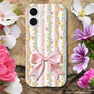 Coques iPhone 16 Jardin romantique Dentelle blanche fleurie jaune e