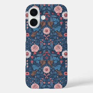 Coques iPhone 16 Jardin sauvage en bleu