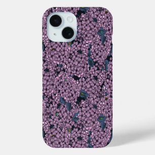 Coque Pour iPhone 15 Jardin Violet Lilac