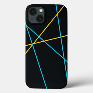 Case-Mate iPhone Case Jaune, Bleu, cool, tendance, urbain, lignes modern