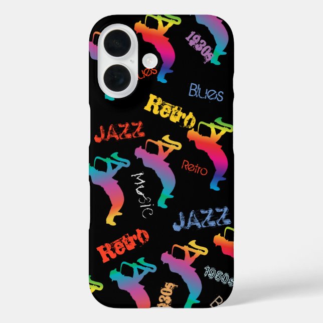 Coques Case-Mate iPhone Jazz Musiciens Retro Blues Musique POP ART (Verso)