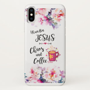 Case-Mate iPhone Case Je Coure Sur Jésus, Le Chaos Et Le Café