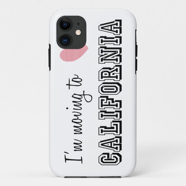 Coques Case-Mate iPhone Je déménage en Californie (Dos)
