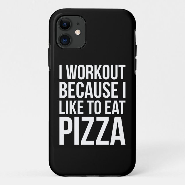 Coques Case-Mate iPhone Je M'Entraîne Parce Que J'Aime La Pizza - Drôle Gy (Dos)