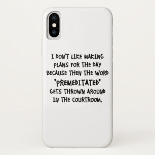 Case-Mate iPhone Case Je n'aime pas faire des plans