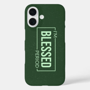 Coques iPhone 16 Je suis béni. Point. Minimaliste basé sur la foi
