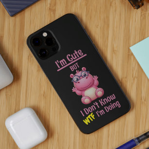 Coque iPhone 15 Pro Max Je suis mignon, mais WTF je fais