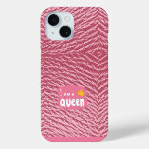 Coque Pour iPhone 15 JE SUIS REINE / LightPink
