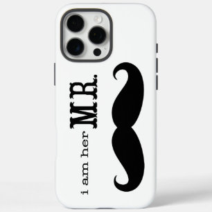 Coques iPhone 16 Pro Max Je suis Son M. Mustache Grooms Cadeaux