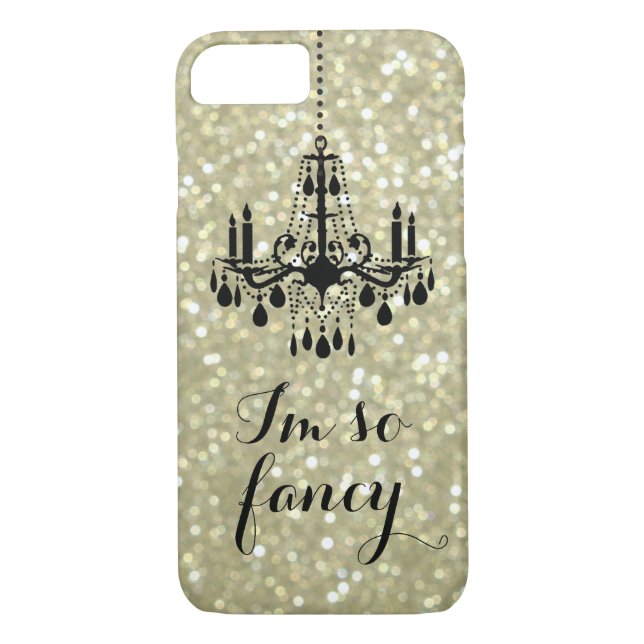 Coques Case-Mate iPhone Je suis tellement Fancy Chandelier Sparkly Gold iP (Dos)
