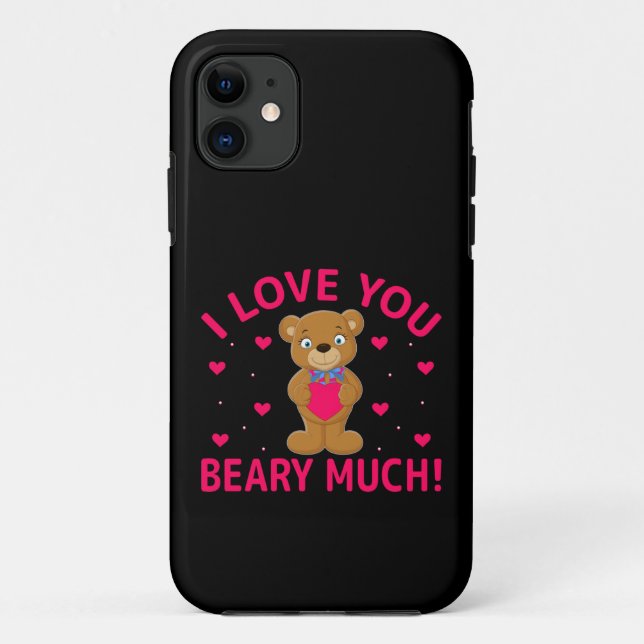 Coques Case-Mate iPhone Je T'Aime Faire Beaucoup De Teddy Bear (Dos)