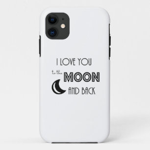 Case-Mate iPhone Case je t'aime jusqu'à la lune et retour noir blanc