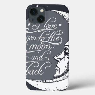 Etui iPhone 13 Je T'Aime Sur La Lune Et De Retour