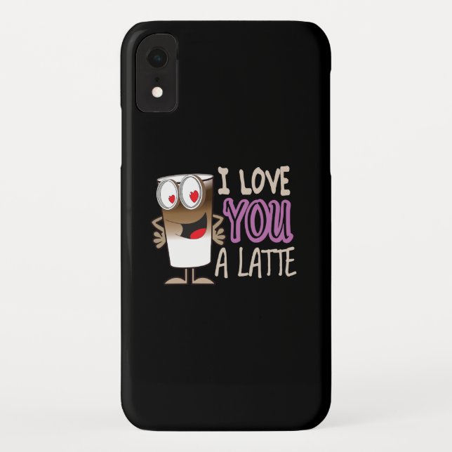 Coques Case-Mate iPhone Je t'aime un latte (Dos)