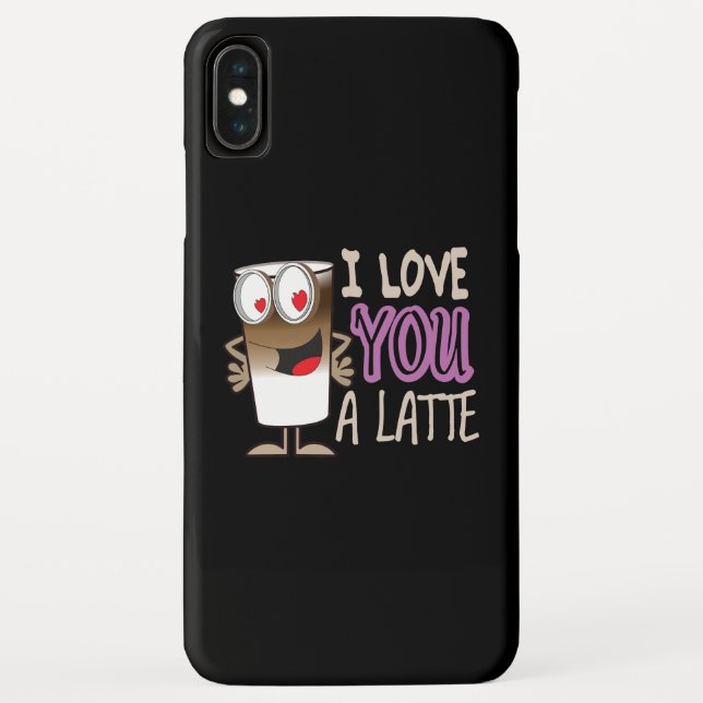 Coques Case-Mate iPhone Je t'aime un latte (Dos)