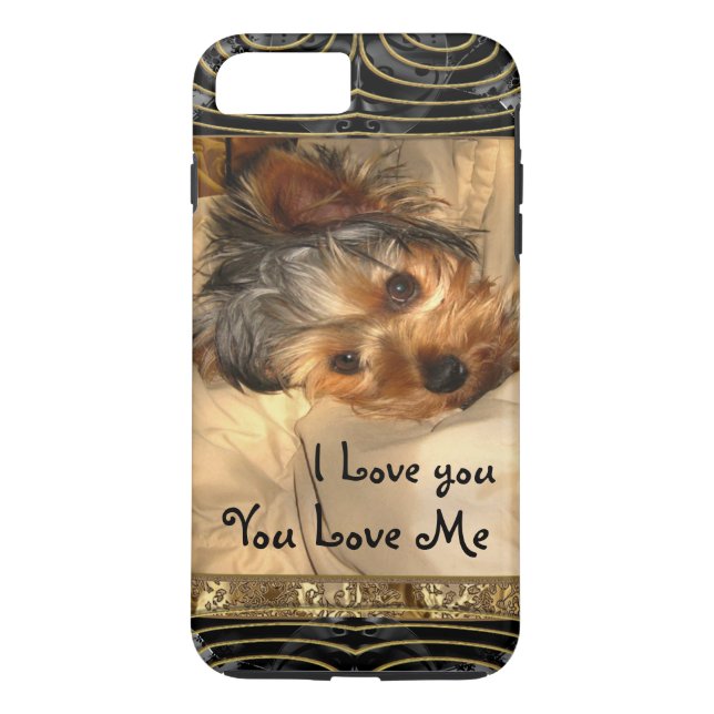 Coques Case-Mate iPhone Je t'aime Yorkie (Dos)