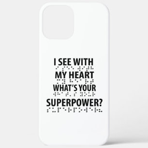Case-Mate iPhone Case Je Vois Avec Mon Coeur - La Cécité Braille