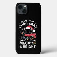 J'espère que votre Noël est félin et lumineux Chat