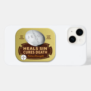 Coque Pour iPhone 14 Jesus Cures guérit pilule chrétienne foi Tablet