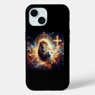 Coque Pour iPhone 15 Jésus est le Lion et l'Agneau