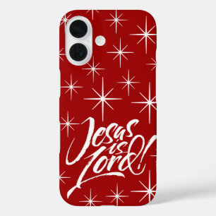 Coques iPhone 16 Jésus est Seigneur - Noël Étoiles chrétiennes