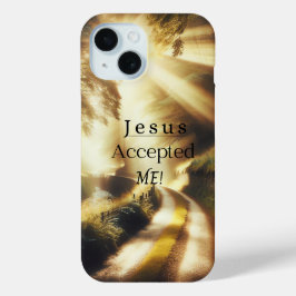 Coque Pour iPhone 15 Jésus m'a accepté le cas téléphonique