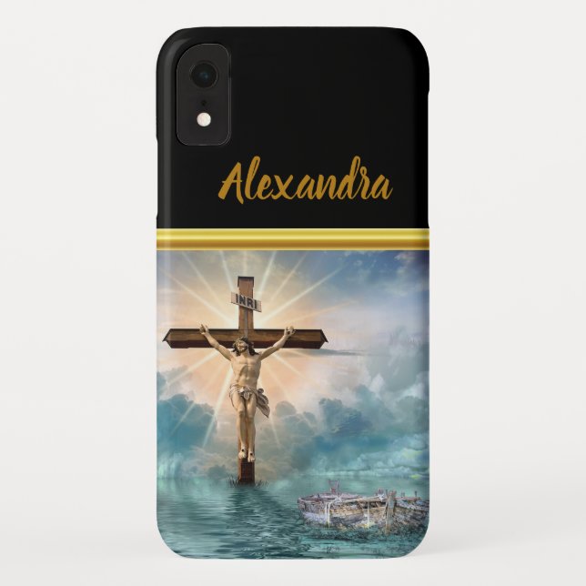 Coques Case-Mate iPhone Jésus suspendu à une croix de crucifixion chrétien (Dos)