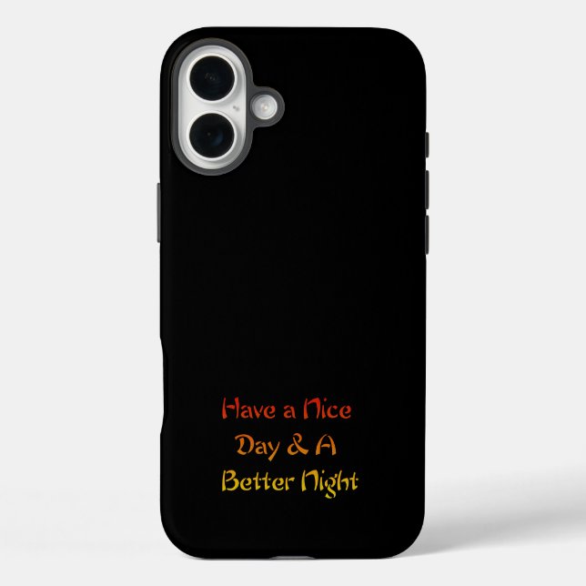 Coques Case-Mate iPhone Jet Black Bonne journée et bonne nuit (Verso)