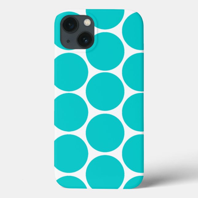 COQUES Case-Mate iPhone JEUNE FUN POIS TURQUOISES GRAND (Verso)