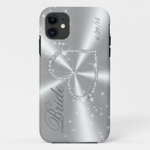 ETUI iPhone Case-Mate JEUNE MARIÉE - COEUR DE DIAMANT SUR LE SATIN