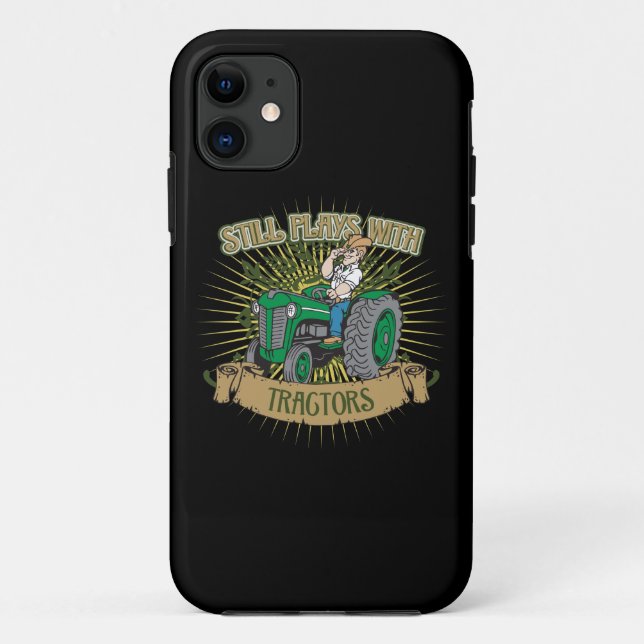Coques Case-Mate iPhone Jeux toujours avec les tracteurs verts (Dos)