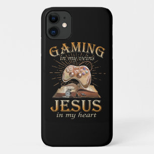 Case-Mate iPhone Case Jeux vidéo dans mes veines, Jésus dans mon cœur