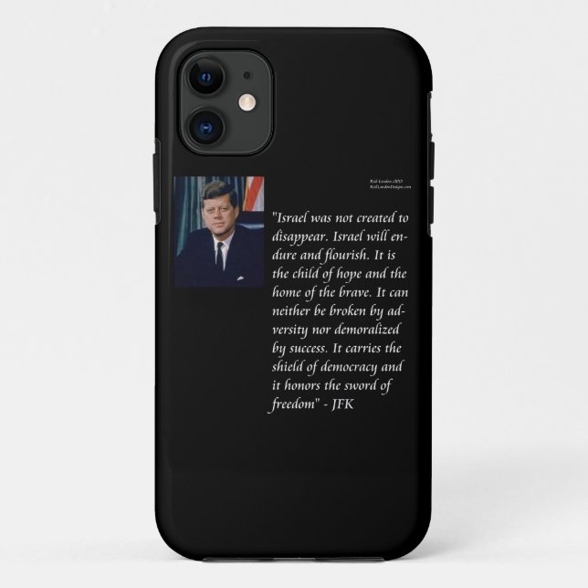 Coques Case-Mate iPhone JFK & Citation Célèbre Sur Israël (Dos)
