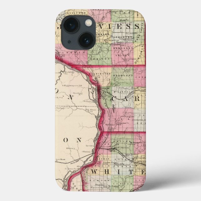 Coques Case-Mate iPhone Jo Daviess, Carroll, comtés de Whiteside (Verso)