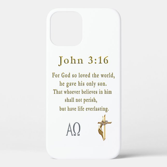 Coques Case-Mate iPhone John 3:16 (Verso)