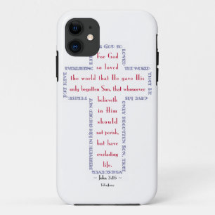 Etui iPhone Case-Mate John 3:16 Croix rouge, blanche et bleue