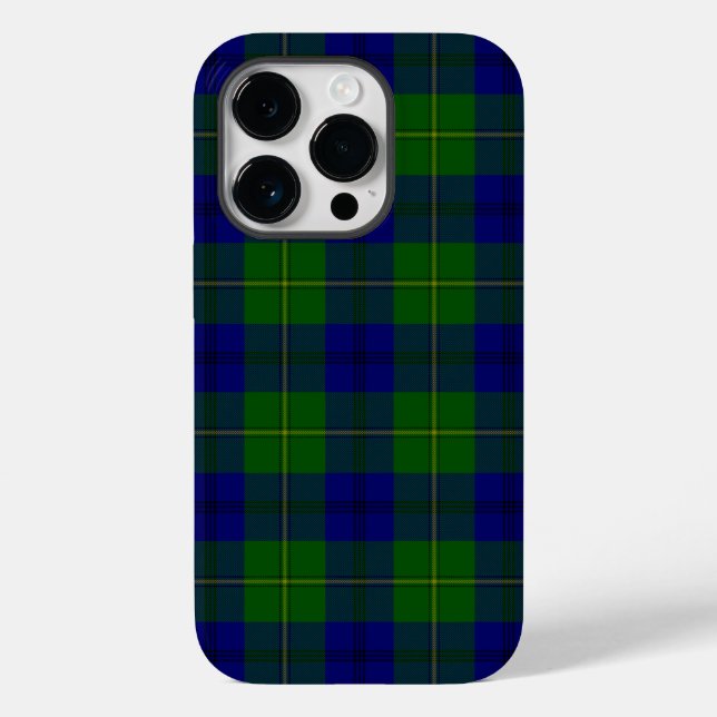Coques Case-Mate iPhone Johnstone tartan bleu vert plaid (Verso)