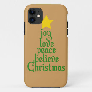Case-Mate iPhone Case Joie, Amour, Paix, Croire, Noël