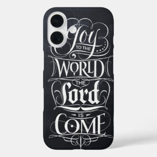 Coques iPhone 16 Joie au monde Seigneur Chalk Noël chrétien