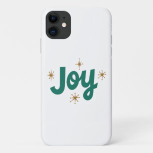 Case-Mate iPhone Case Joie joli Noël Texte blanc et bleu