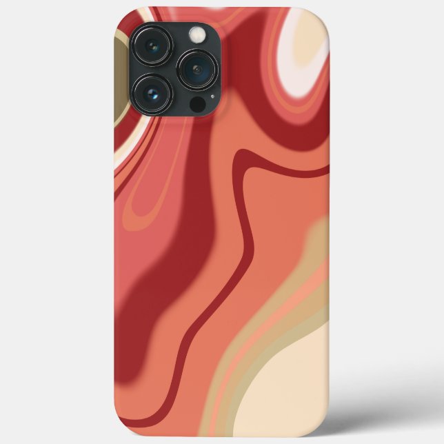Coques Case-Mate iPhone Joli Abstrait Swirl Rouge Inspirivity Moderne (Verso)