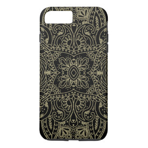 Coques Pour iPhone Joli Black & Gold Mehndi