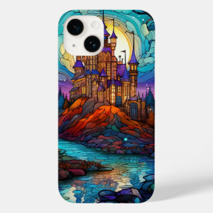 Coque Pour iPhone 14 joli château magique coloré