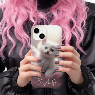 Coque Pour iPhone 14 Joli chaton rose