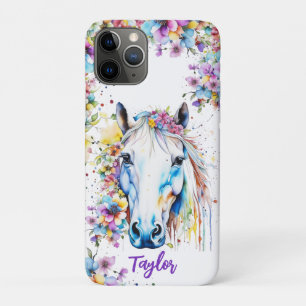 Case-Mate iPhone Case Joli Cheval Blanc Floral Personnalisé