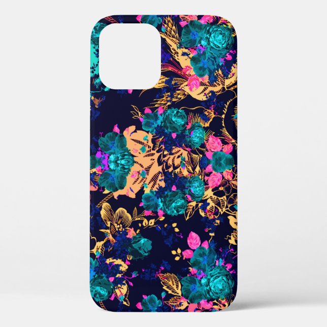 Coques Case-Mate iPhone Joli chic fleurs abstraites arrière - plan (Verso)
