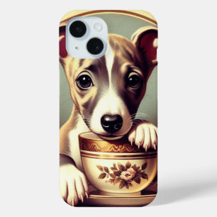 Coque Pour iPhone 15 Joli chiot Whippet