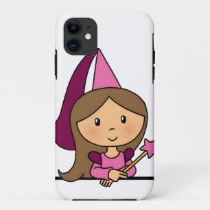 Coque iPhone 11 Joli clip art de dessin animé Princesse en robe ro