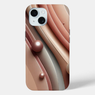 Coque Pour iPhone 15 Joli dans Pastels Pink Edition Téléphone Case / iP