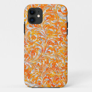 Coques Pour iPhone Joli design floral tourbillon orange